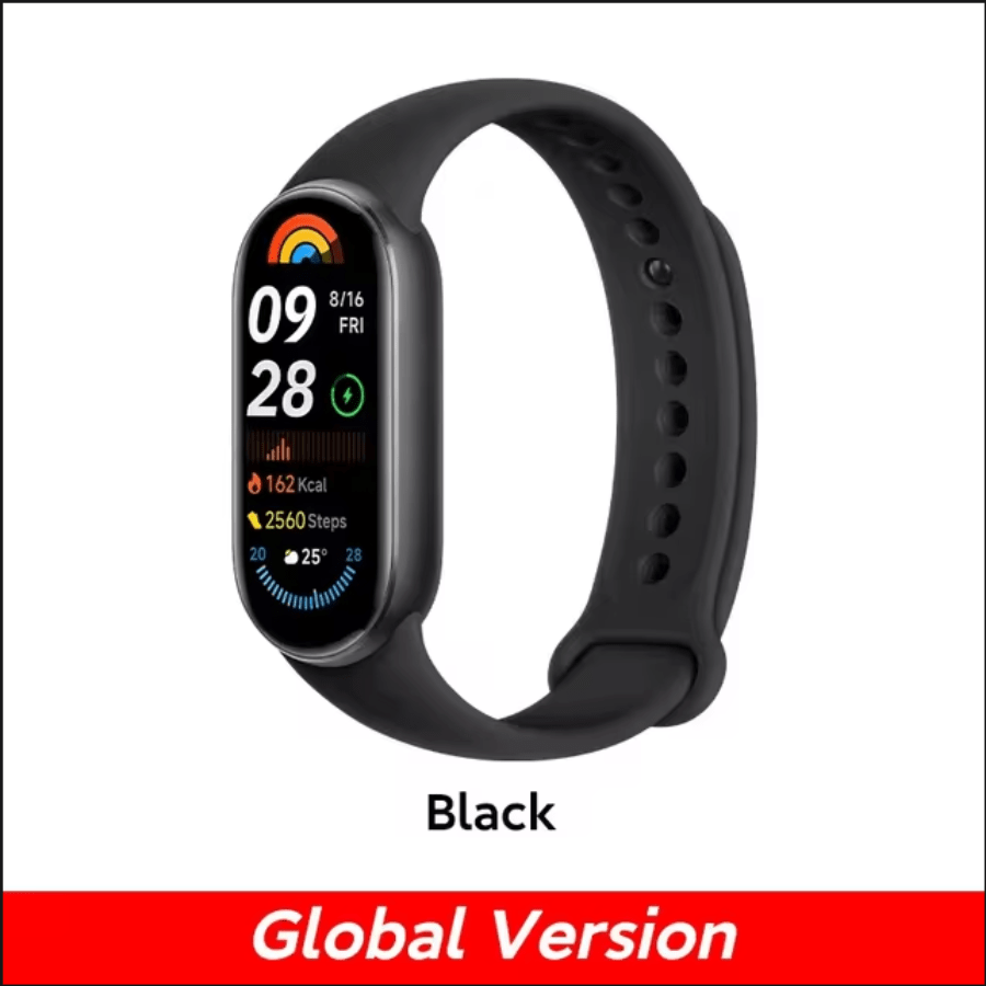 النسخة العالمية من سوار Xiaomi الذكي 9 شاشة AMOLED مقاس 1.62 بوصة عمر بطارية 21 يوم أكثر من 150 وضع رياضي مراقبة النوم